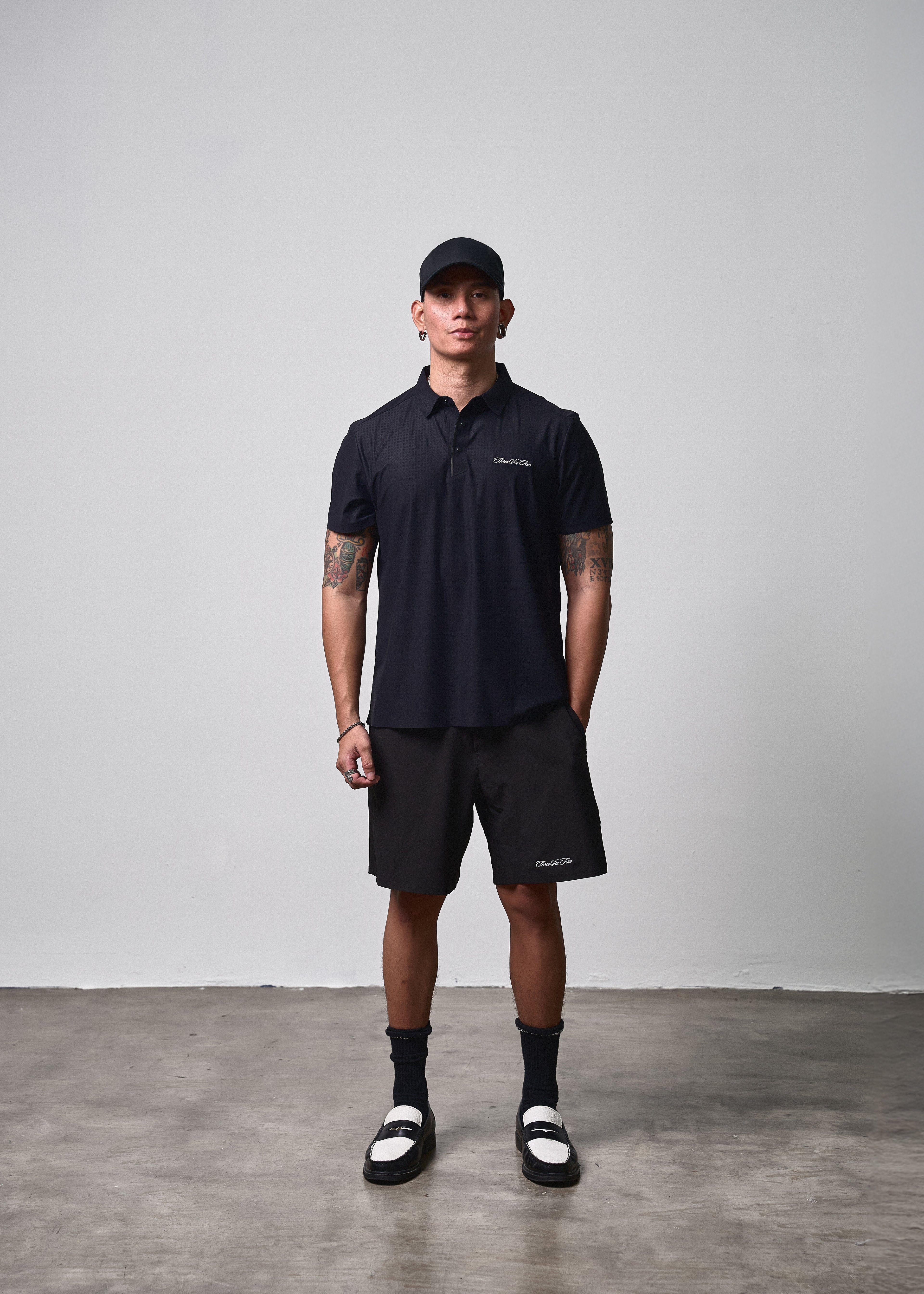 Textured Polo Black