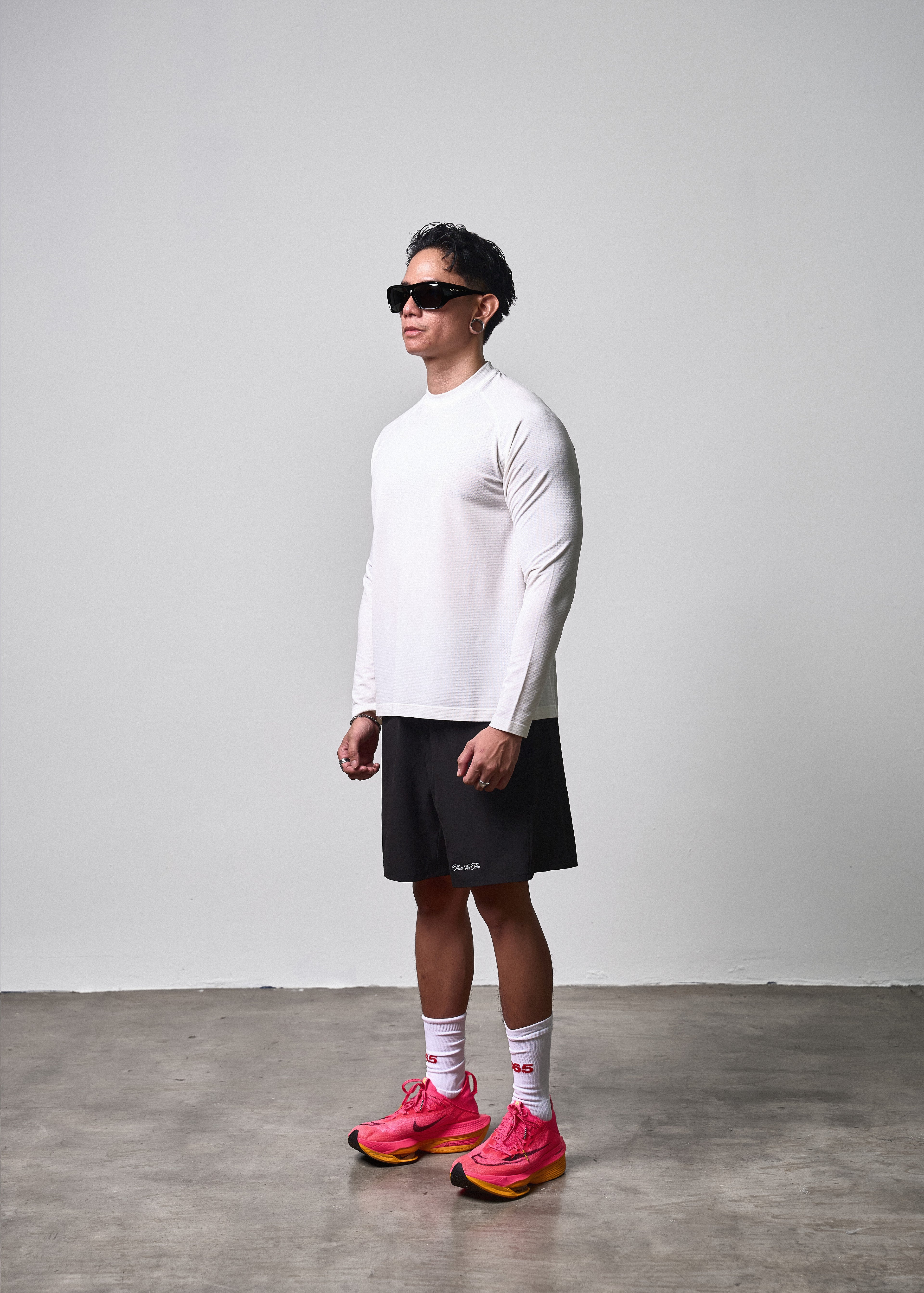 Long Sleeve Performance Tee White