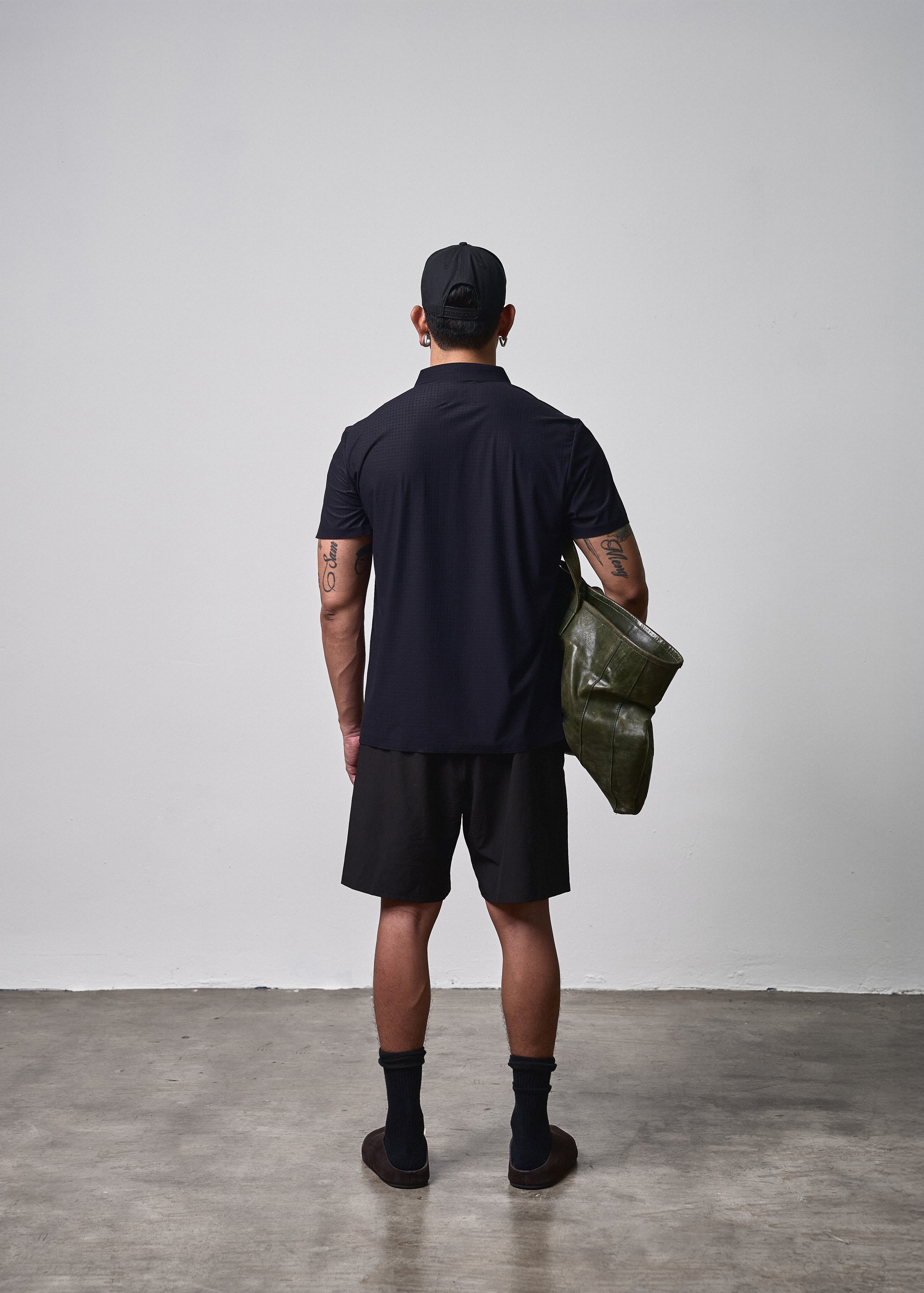 Textured Polo Black