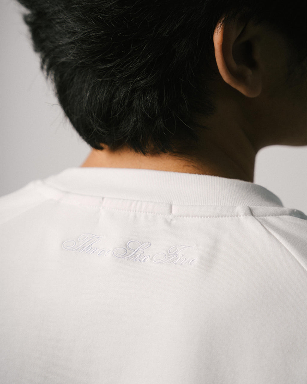 Scuba Script Tee L/S White