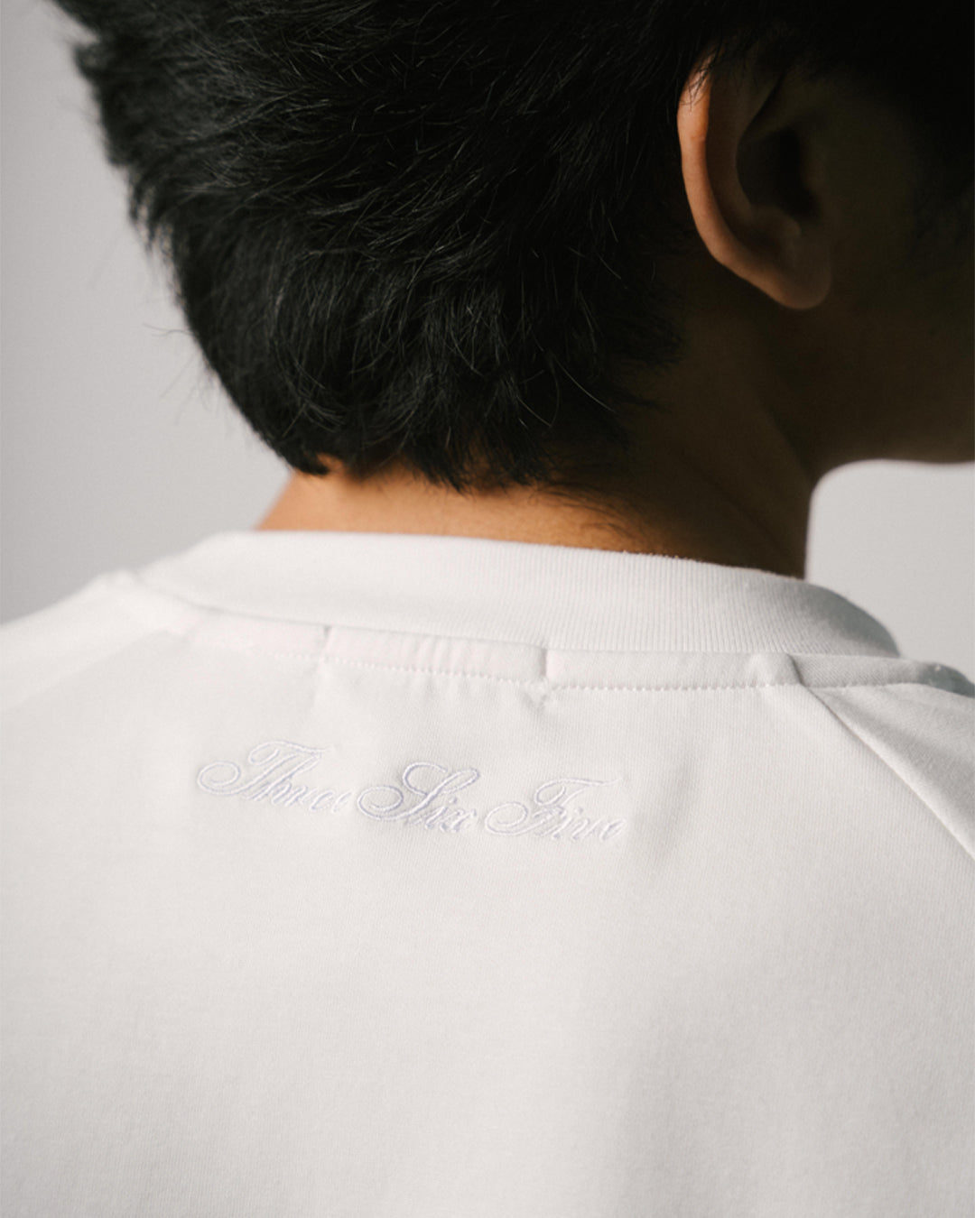 Scuba Script Tee L/S White
