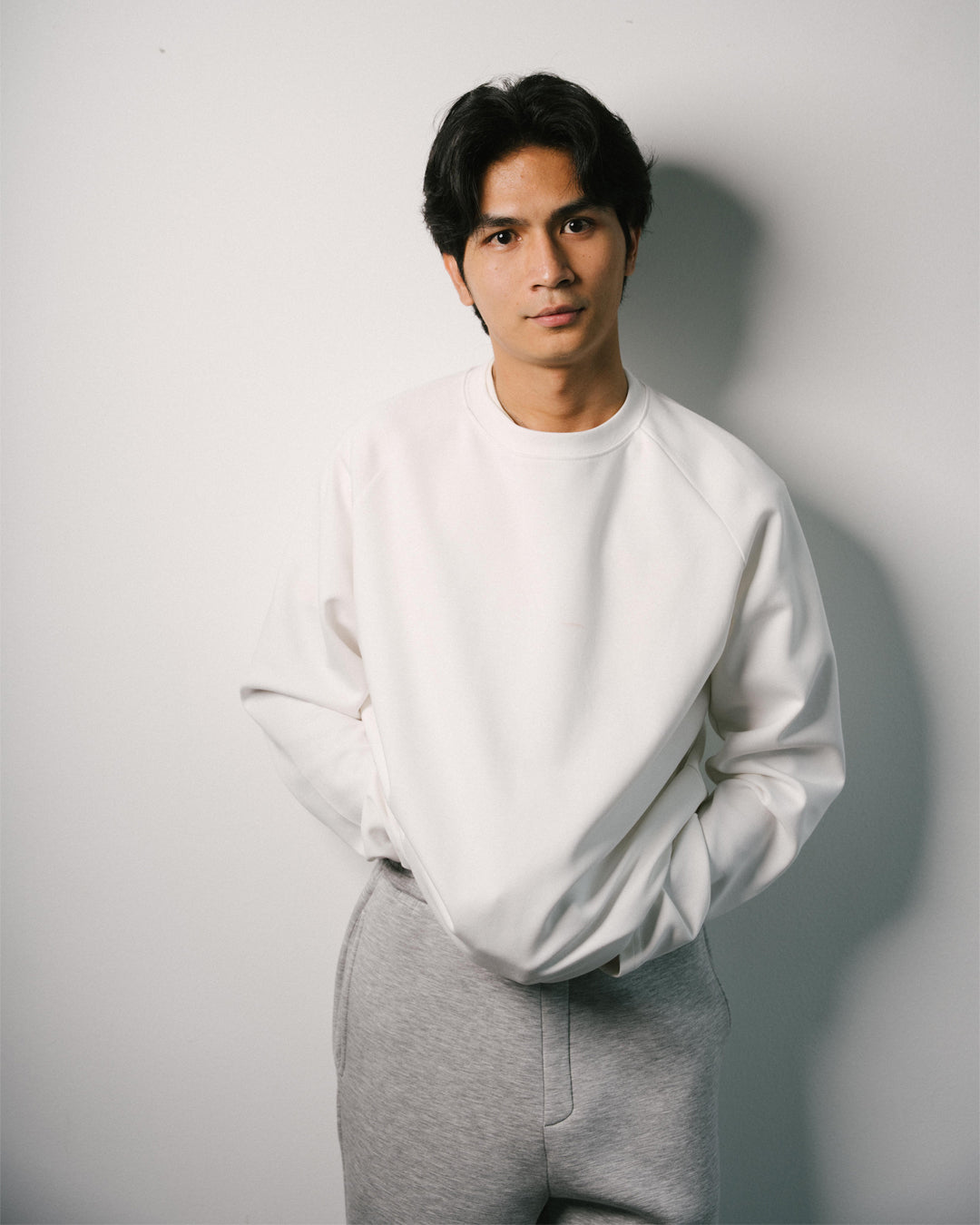 Scuba Script Tee L/S White