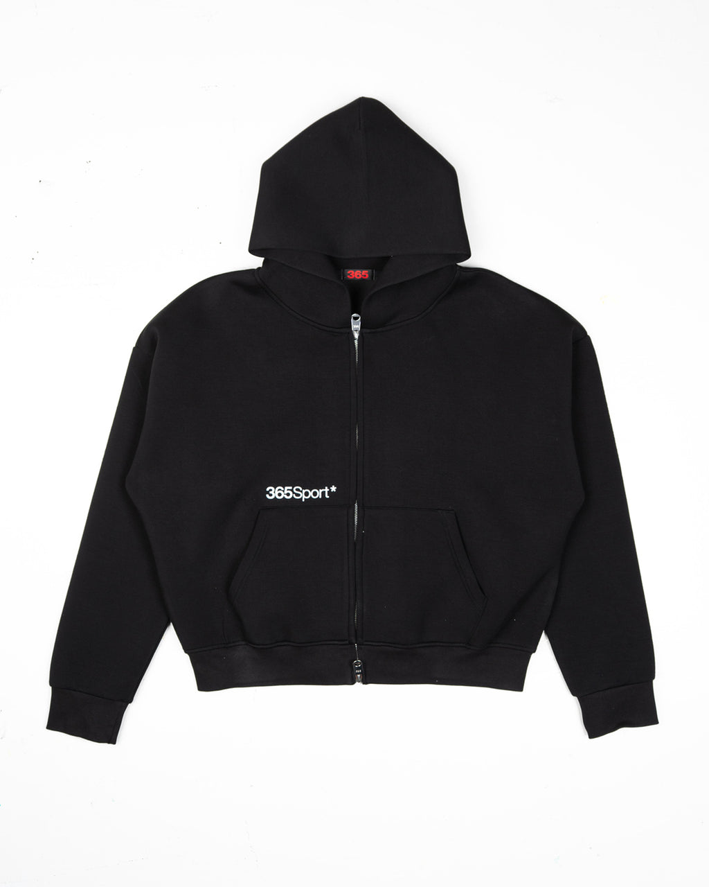 Scuba Zip Up Hoodie Black