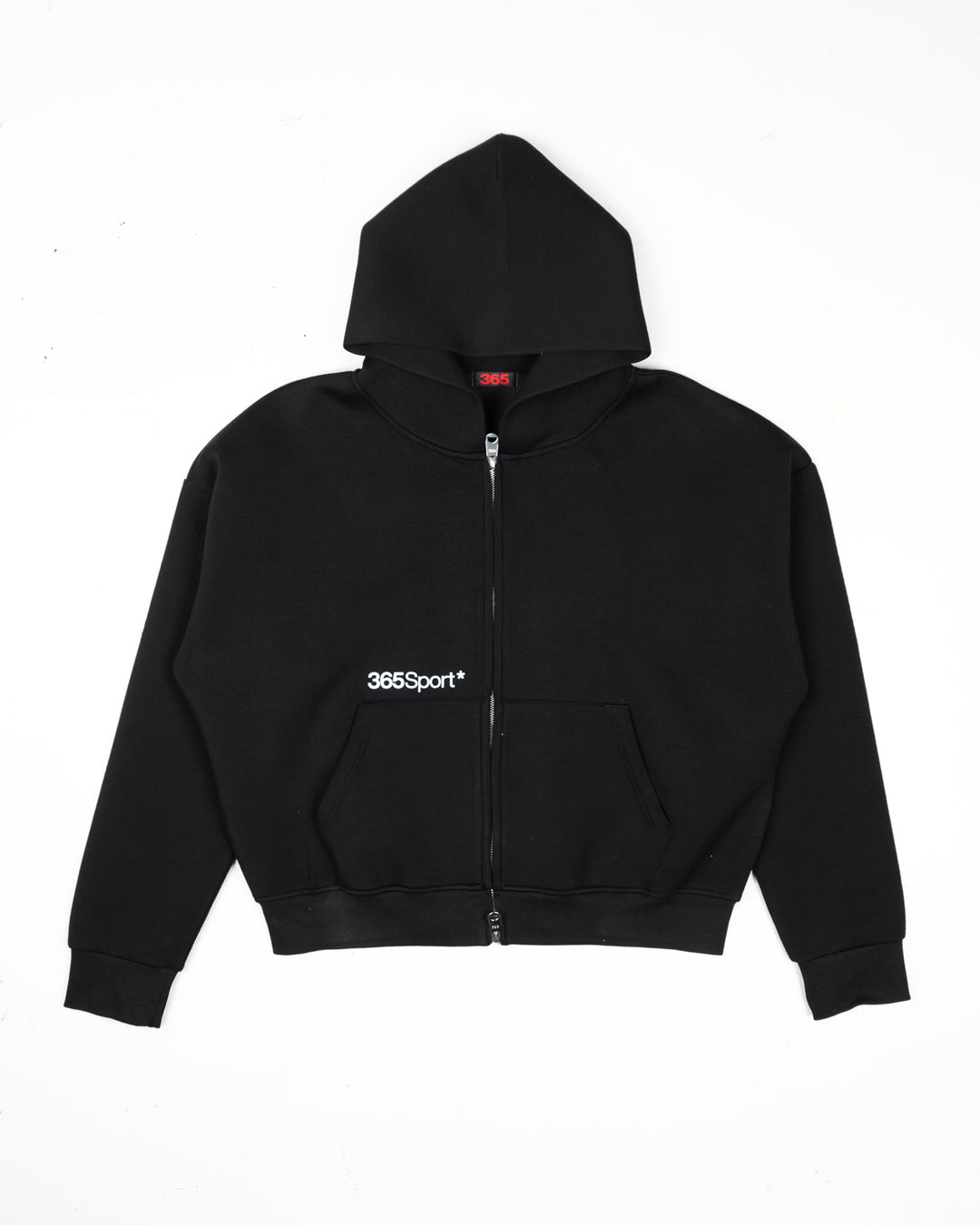 Scuba Zip Up Hoodie Black