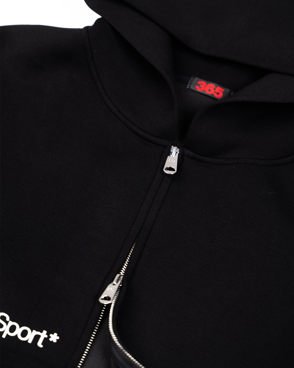Scuba Zip Up Hoodie Black