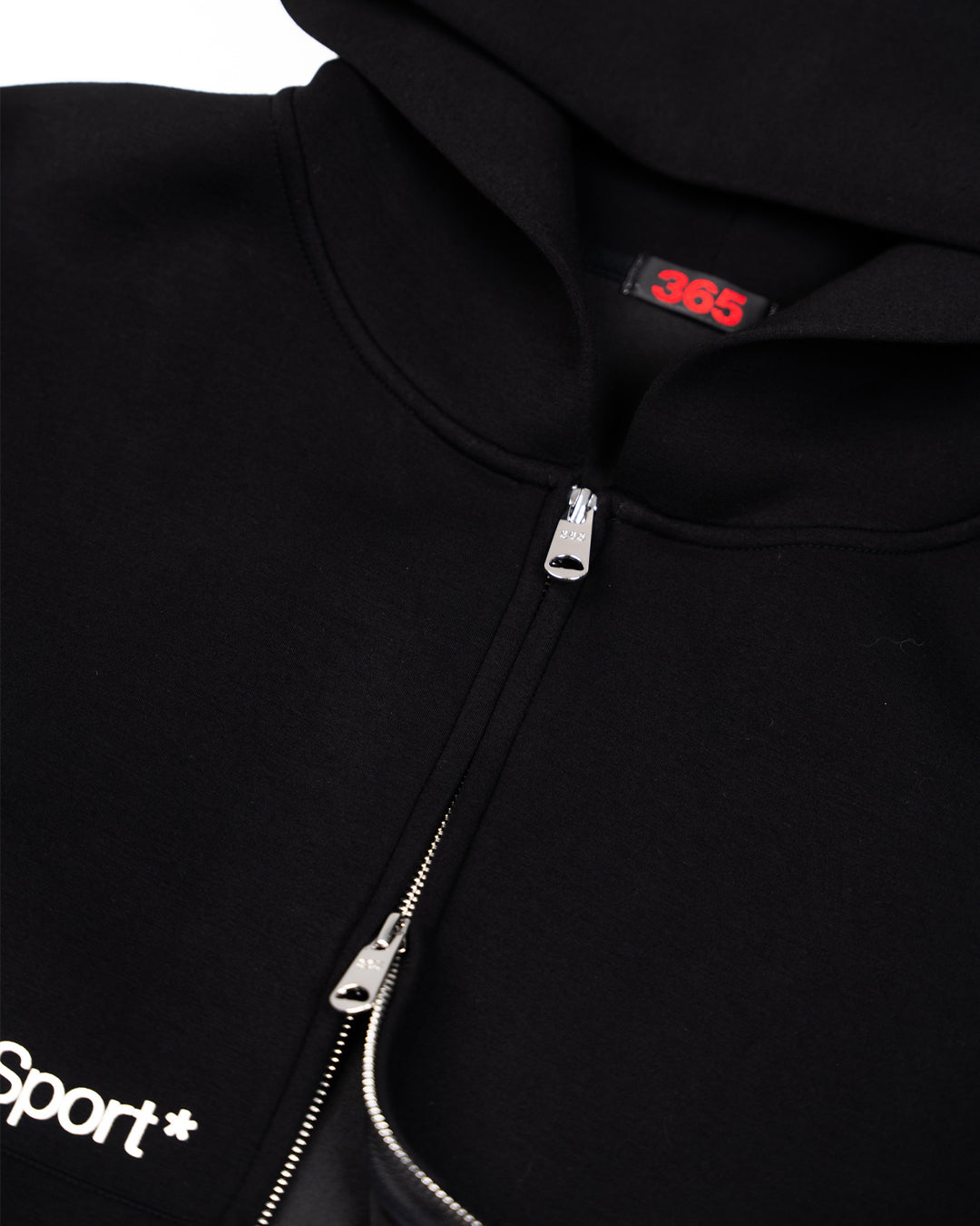 Scuba Zip Up Hoodie Black